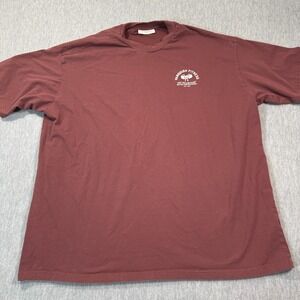 Vanquish Fitness T-Shirt Mens 2XL Marron Short Sleeve Gym Graphic Training Logo